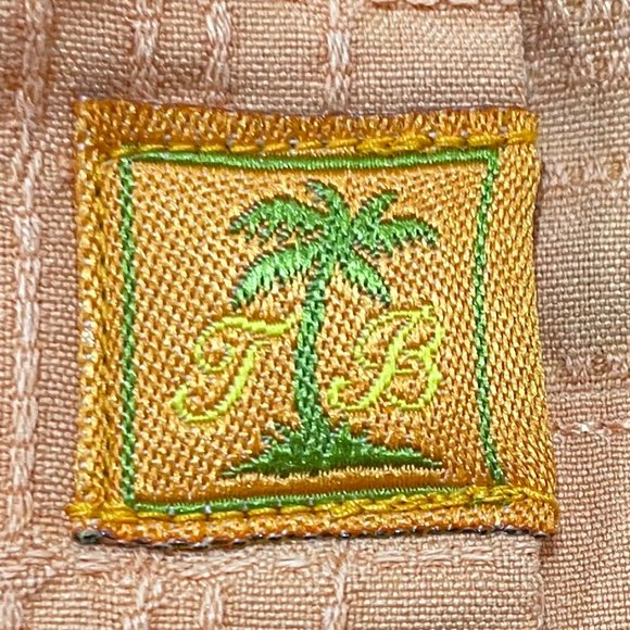 Tommy Bahama Peach 100% Silk Short Sleeve Button Down Shirt Size 2XB - Picture 6 of 6